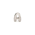 Sparkling letter A pendant in silver finish with micro-paved cubic zirconia crystals - DIY Letter Charm-A / Silver Rhinestone Letter A