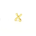 Polished gold letter X charm with smooth mirror finish for DIY charm bracelets - Letter X Component