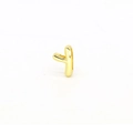 Close-up of polished gold-plated letter Y charm bead for DIY personalized jewelry making - Letter Y Component