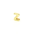 Macro detail of 3D balloon-style golden letter Z pendant for DIY bracelet and necklace - Letter Z Component