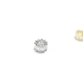 Cuenta espaciadora de pétalos con circonitas en plata y oro para pulseras DIY - Oro blanco
