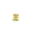 Goldener quadratischer Anhänger mit Zirkonia-Buchstabe C für DIY-Schmuckherstellung - Anhänger Ohne Kette-C