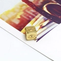 Macro di una perla a cubo dorata con occhio del male e zircone per gioielli fai-da-te - Charm a Cubo (4649690606549) / Malocchio Singolo
