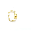 Detail of gold and white spiral screw clasp for DIY necklace and jewelry making - White Oval Clasp