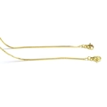 Gedetailleerde close-up van gouden box-ketting met een stevige en glanzende karabijnsluiting - doos ketting / 50cm+0.5cm / Goud