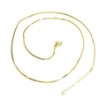 Elegante goldene Box-Kette Halskette mit Karabinerverschluss und Verlängerung - Gold Lange Ausführung