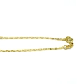 Close-up of golden box chain necklace featuring a secure lobster clasp and polished links - Style 6 (Gold Color)