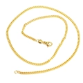 Elegant gold-plated curb chain necklace with high-polish finish and lobster clasp for women - Curb Chain (Style 19) / Gold