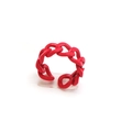 Verstellbarer grober Kettengliedring in leuchtendem Rot Emailliert für Damen Chic - Einstellbar Offen / Stil (5#)
