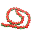 DIY strawberry polymer clay beads for handmade necklaces and bracelets with white background - 40Pcs Pack / Strawberry Shape Pattern (13)