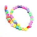 Colorful polymer clay flower beads for DIY jewelry making in various vibrant colors - 40Pcs Pack / Petal Flower Style (6)
