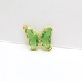 Colgante de mariposa verde con marco dorado para joyería DIY y collares únicos - Estilo Colgante de Mariposa Verde (1#)