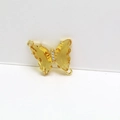 Elegante colgante de mariposa con alas de cristal amarillo y conectores de oro - Estilo Colgante de Mariposa Amarilla (3#)
