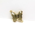 Colgante mariposa dorada con piedras gris humo y cristales para collar perlas - Estilo Colgante de Mariposa Gris Humo (6#)