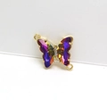 Colgante de mariposa de cristal púrpura y magenta en un marco de metal dorado - Estilo Colgante de Mariposa Degradado Magenta (19#)