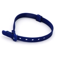 Détail du bracelet de montre en maille d'acier inoxydable bleu avec boucle pliante - Bleu foncé