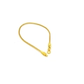 Bracciale elastico con catena a serpente dorata e corda rossa con filo d'acciaio a C e gancio S - Oro