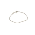 Dettaglio del bracciale a catena serpente argento con chiusura a gancio a S e spirale - Oro bianco