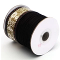 Rouleau de cordon en nylon noir pour la création de bijoux DIY et artisanat - Type A Brun