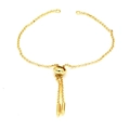 Bracelet ajustable en chaîne rolo plaqué or 18k avec fermoir coulissant et breloques - Chaîne Rolo (904) / Or (Style c)