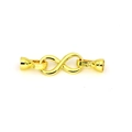 Chiusura a cuore infinito in oro 18k per connettore gioielli e collane fai-da-te - Stile Simbolo dell'Infinito / Oro