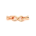Dettaglio macro della chiusura a infinito in oro rosa per la creazione di collane fai da te - Stile Simbolo dell'Infinito / Oro rosa
