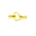 Dettaglio di chiusura a cuore in oro 18k per connettori di collane di perle fai-da-te - Stile Cuore / Oro