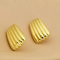 Elegante goldene Herzohrringe mit Rippenstruktur und Vintage-Textur für Damen - Gold Retro Dimensional Gerippte Ohrstecker