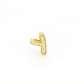 Detailed macro view of a gold-plated letter pendant with sparkling micro-pave zircons - Y-Gold Letter