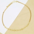 Golden necklace with sparkling airplane pendants and adjustable lobster clasp closure - Airplane (AC89) / Gold