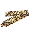 Elegante pañuelo de seda con estampado de leopardo para el cuello y bolso de mano - Estilo Leopardo Marrón Amarillo Negro (d2)