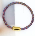 Bracciale boho intrecciato a 9 fili colorati con chiusura magnetica dorata unisex - Multicolore (05#)