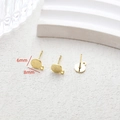 6mm 14k vergoldeter Ohrstecker-Rohling mit geschlossener Öse für DIY Schmuckherstellung - 6mm / 14k Einzelstück / Gold