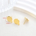 Details von 14k vergoldeten 12mm Ohrsteckern mit Schlaufe für DIY Schmuckherstellung - 12mm / 11k Einzelstück / Gold