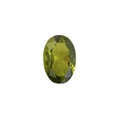 Pendentif médaillon vintage vert herbe avec design creux transparent à facettes - Pierre de Naissance d'Août
