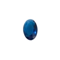 Pendentif saphir bleu foncé en forme d'ovale avec médaillon vintage plaqué or - Pierre de Naissance Septembre