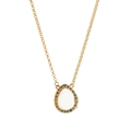 Pendentif goutte en or avec pierres colorées et design de boîte centrale transparente - Collier Médaillon en Verre Goutte d'Eau Zirconium Coloré