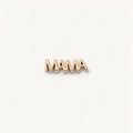 Polished gold MAMA letter charm pendant in bold 3D metallic minimalist jewelry style - Pendant Only (Without Chain) (MAMA Letter)