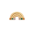Golden rainbow pendant with colorful zircon stones in a polished minimalist style - Rainbow Charm Only (Without Necklace)