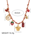Collana intrecciata a mano con ciondoli a forma di elefante d'oro, stella e fragola - Collana in Corda Rossa Tartaruga