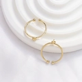 Λεπτομερής όψη από επίχρυσα σκουλαρίλα C 14K για κατασκευή κοσμημάτων με μαργαριτάρια DIY - Στυλ Σχήματος C Χρυσό 14K