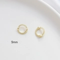 Detalle de anillos de cuerda trenzada de 9mm bañados en oro 14K para bisutería DIY - Para Cuentas de 6MM / Oro de 14K (Precio Individual)