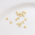 Cuentas espaciadoras planas de oro de 14K para hacer pulseras y joyería DIY - Estilo 1 (1#) / 4mm (Paquete de 50 Unidades) / Oro de 14K