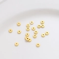 Cuentas espaciadoras planas de oro de 14K con acabado pulido para joyería DIY - Estilo 2 (2#) / 4mm (Paquete de 50 Unidades) / Oro de 18K
