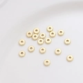 Cuentas espaciadoras planas rellenas de oro de 14K para hacer joyas y pulseras DIY - Estilo 4 (4#) / 5mm (50 Piezas/Paquete) / Oro de 14K