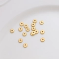 Cuentas espaciadoras redondas planas de oro 14K para joyería DIY y pulseras - Estilo 5 (5#)