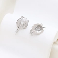 Baroque silver lion head stud earrings with DIY pearl peg for jewelry making - Silver Lion Head Style (2#)