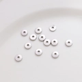 Cuentas espaciadoras redondas y planas de plata para joyería DIY en acero inoxidable pulido - Estilo 9 (9#)