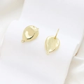 Golden teardrop earring studs with loop for DIY jewelry making in Baroque style - Golden Teardrop Style (6#)