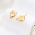Gold plated Baroque style irregular teardrop stud earrings with DIY hanging loops - Golden Polished Waterdrop Style (7#)